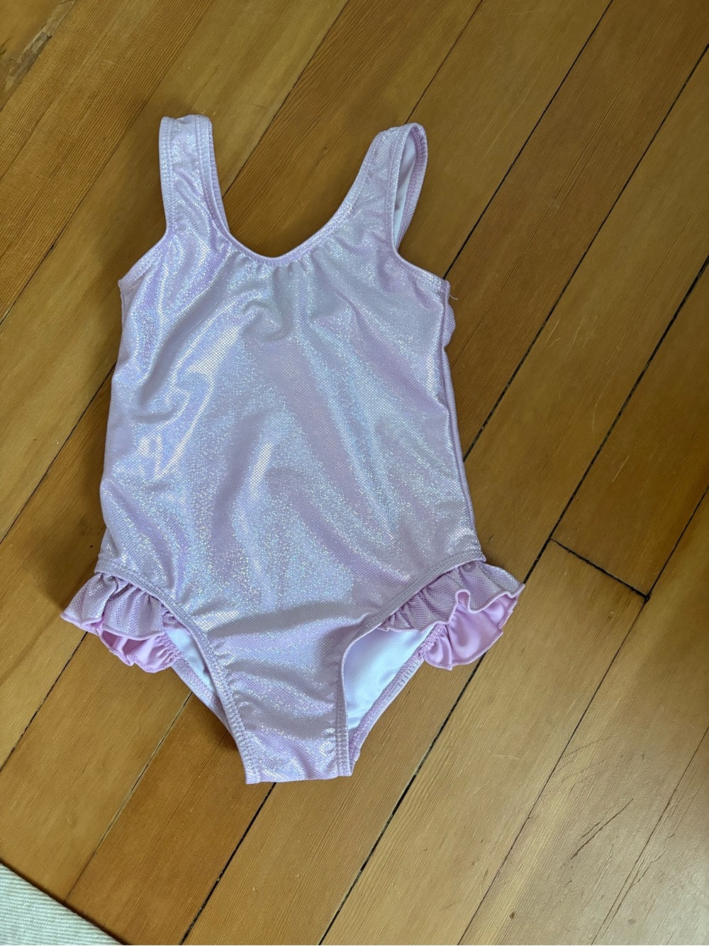 Girls' Shimmer Ruffle One-Piece Swimsuit
